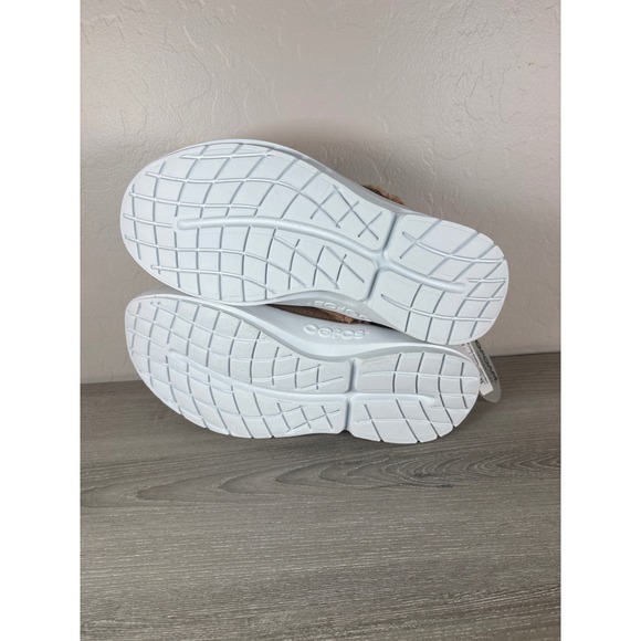 Oofos OOCoozie Low Chestnut Sherpa Fleece Recovery Shoes W10.5 NEW - Picture 6 of 6